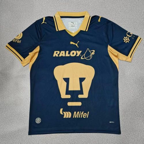 Fan Version 2026-2027 Pumas Away Dark Blue Soccer Jersey Football Shirt