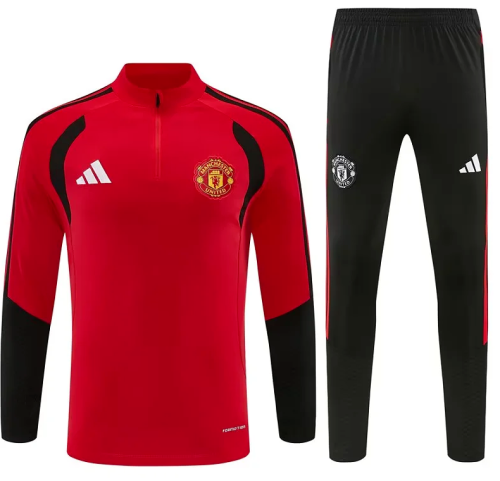 2026-2027 Manchester United Red Soccer Training Sweater and Pants Football Kit