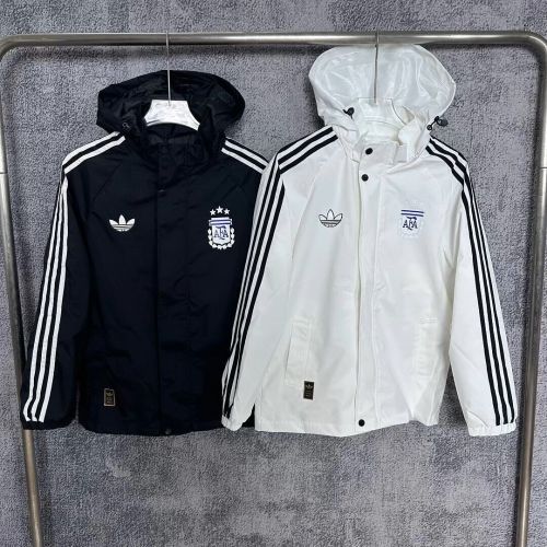 with Caps 2026-2027 Argentina Soccer Windbreaker Tracksuit Jacket Football Jacket and Pants