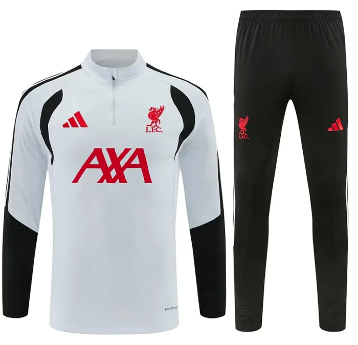 2026-2027 Liverpool Grey Soccer Training Sweater and Pants Football Kit