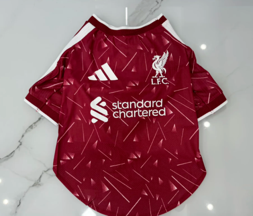 2026-2027 Liverpool Home Soccer Jerseys for dogs Pet Football Shirt