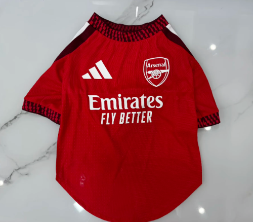 2026-2027 Arsenal Home Soccer Jerseys for dogs Pet Football Shirt