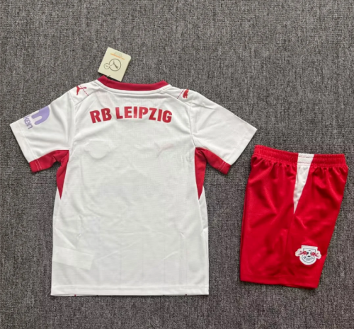 Youth Uniform Kids Kit 2026-2027 RB Leipzig Home Soccer Jersey Shorts Child Football Set