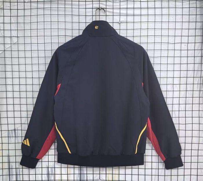 Retro Jacket 2002 Spain Dark Blue Soccer Windbreaker Jacket Football Jacket