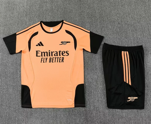 Adult Uniform 2026-2027 Arsenal Brown Soccer Training Jersey and Shorts Football Kits