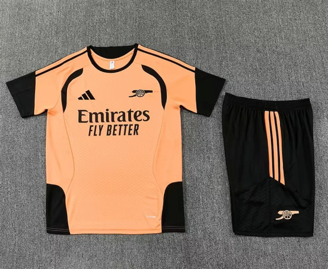 Adult Uniform 2026-2027 Arsenal Brown Soccer Training Jersey and Shorts Football Kits