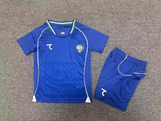 Youth Uniform Kids Kit 2026 Uzbekistan Home Soccer Jersey Shorts Child Football Set