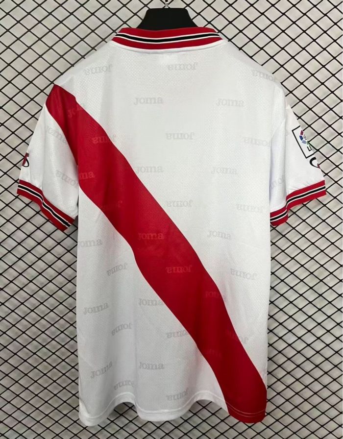 Retro Jersey 1999-2000 Rayo Vallecano Home Soccer Jersey Vintage Camisetas de Futbol