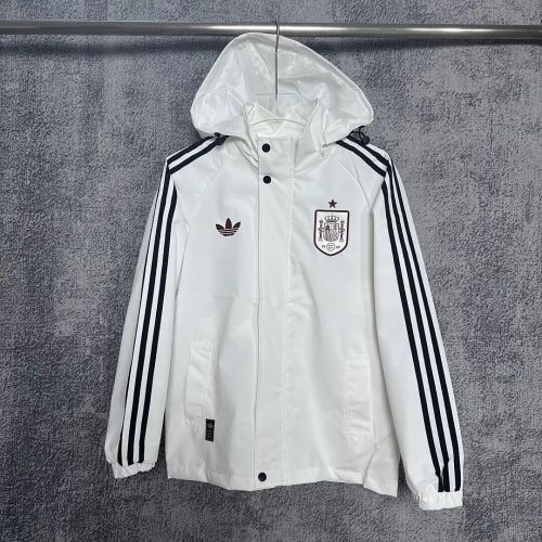 with Caps 2026-2027 Spain Soccer Windbreaker Tracksuit Jacket Football Jacket and Pants