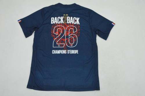 with 2 Stars Fan Version 2025-2026 PSG BACK2BACK 26 CHAMPIONS D'EUROPE Home Soccer Jersey Paris Football Maillot