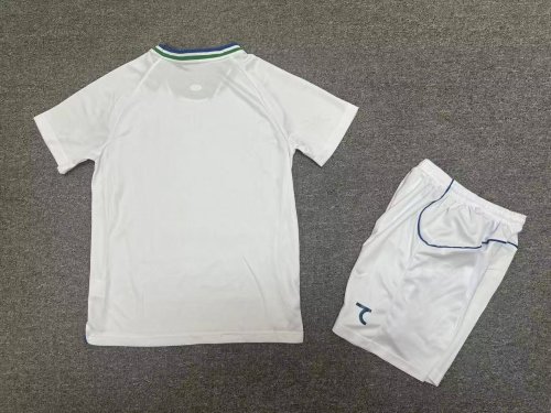 Youth Uniform Kids Kit 2026 Uzbekistan Away White Soccer Jersey Shorts Child Football Set