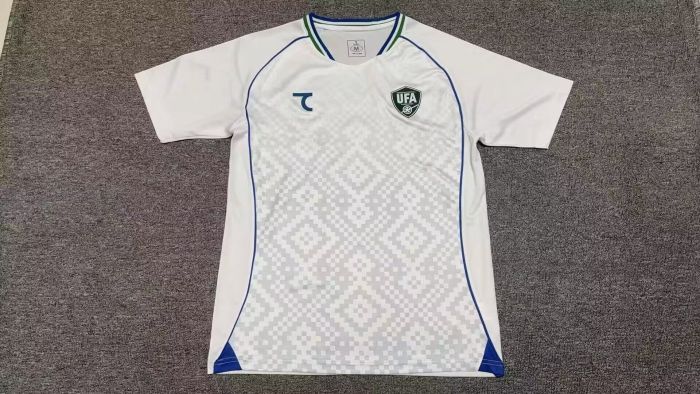 Fans Version 2026 FIFA World Cup Patch Uzbekistan Football Association Away White Soccer Jersey Oʻzbekiston Football Shirt