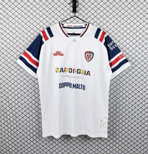 Fan Version 2026-2027 Cagliari Away White Soccer Jersey Football Shirt