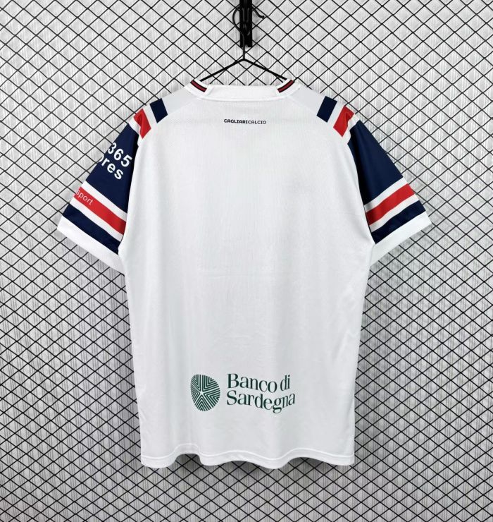 Fan Version 2026-2027 Cagliari Away White Soccer Jersey Football Shirt