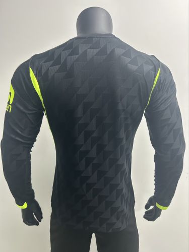 Player Version Long Sleeve 2026-2027 Atletico Madrid Away Black Soccer Jersey Football Shirt