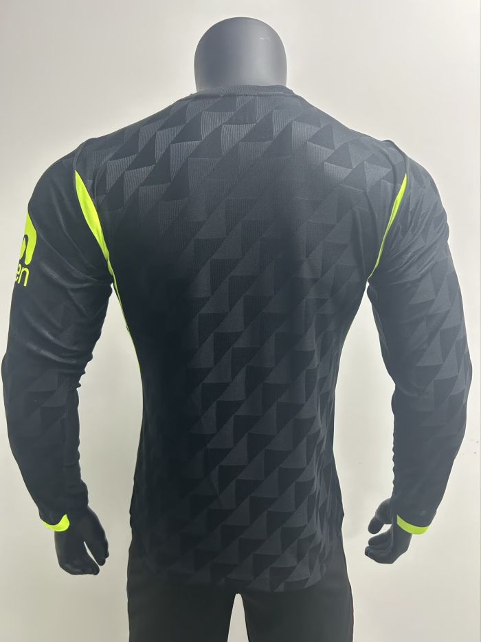 Player Version Long Sleeve 2026-2027 Atletico Madrid Away Black Soccer Jersey Football Shirt