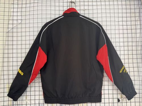 Retro Jacket Manchester United Black/Red Soccer Windbreaker Jacket Football Jacket