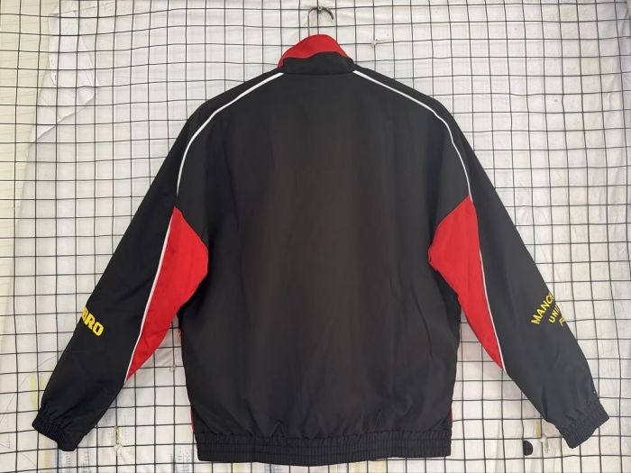 Retro Jacket Manchester United Black/Red Soccer Windbreaker Jacket Football Jacket