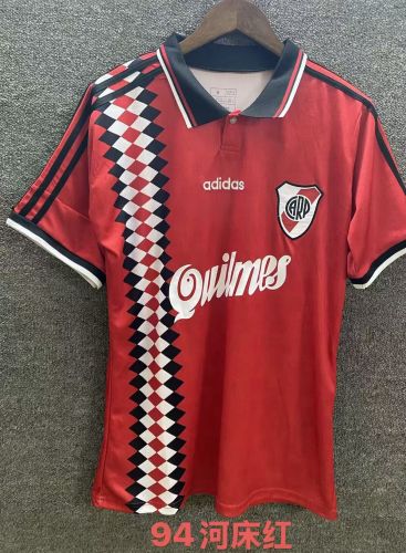 Retro Jersey 1994 River Plate Away Red Soccer Jersey Vintage Football Shirt