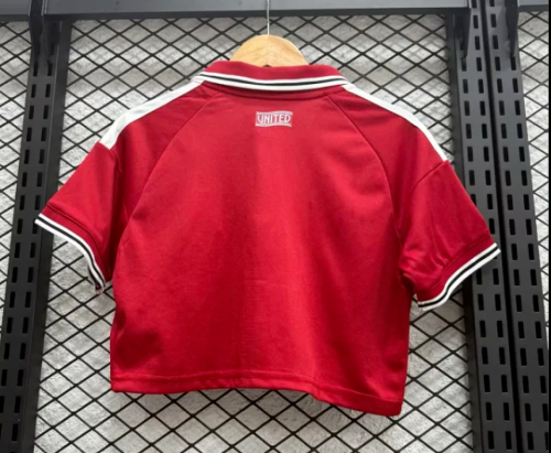 Women 2026-2027 Manchester United Home Crop Soccer Shirt Girl Football Jersey