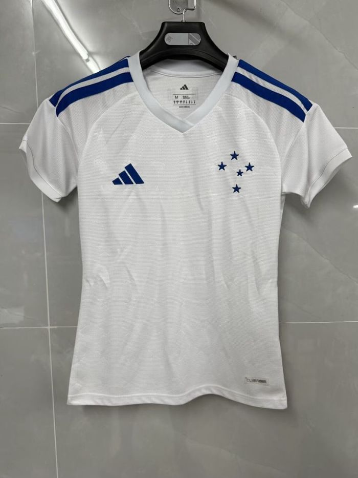 Women 2026-2027 Cruzeiro Away White Soccer Jersey Girl Football Shirt