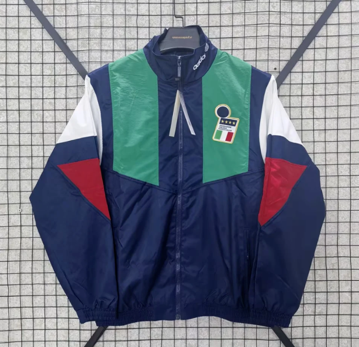 2026 Italy Dark Blue/Green Soccer Windbreaker Jacket Football Jacket