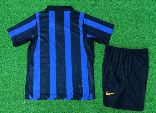 Player Version Youth Uniform Kids Kit 2026-2027 Inter Milan Home Soccer Jersey Shorts Child Football Set