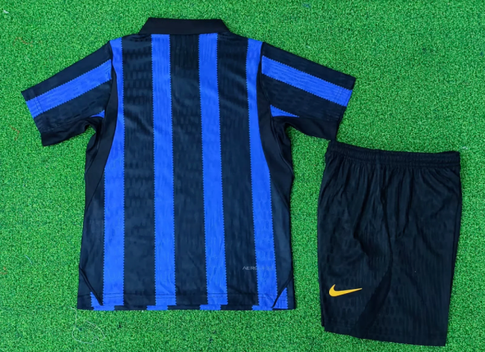 Player Version Youth Uniform Kids Kit 2026-2027 Inter Milan Home Soccer Jersey Shorts Child Football Set