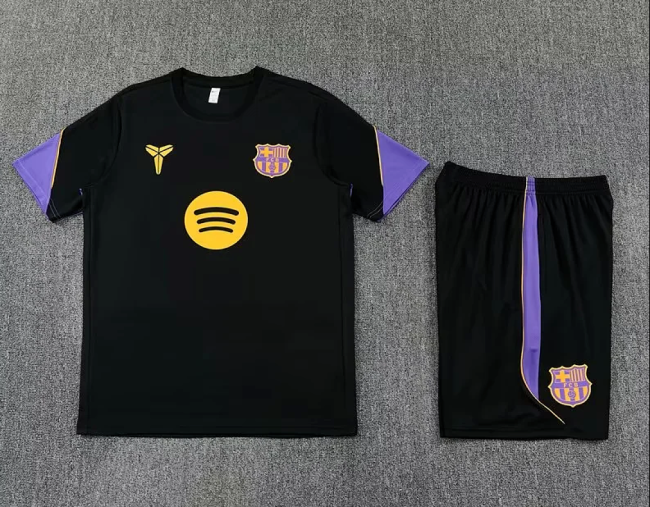 Adult Uniform 2026-2027 Barcelona Black/Purple Soccer Training Jersey and Shorts Football Kits