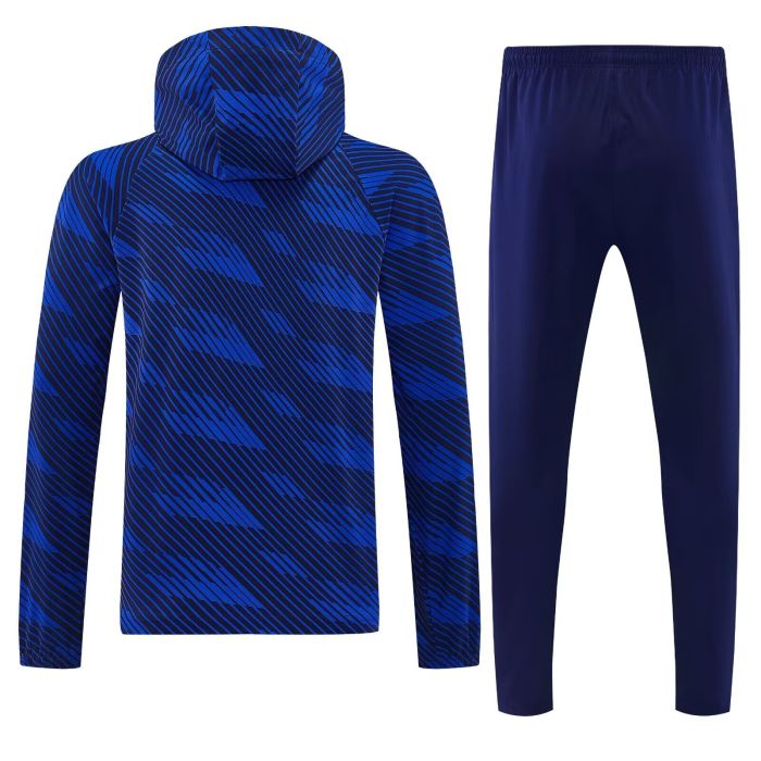 with Caps 2026-2027 France Blue Soccer Windbreaker Tracksuit Jacket Football Jacket and Pants