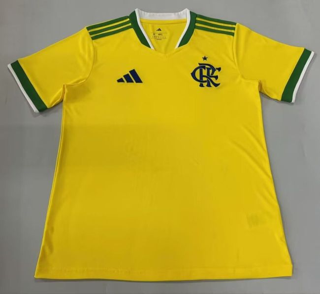 Fan Version 2026-2027 Flamengo Yellow Soccer Jersey Football Shirt