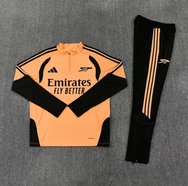 2026-2027 Arsenal Orange Soccer Training Sweater and Pants Football Kit