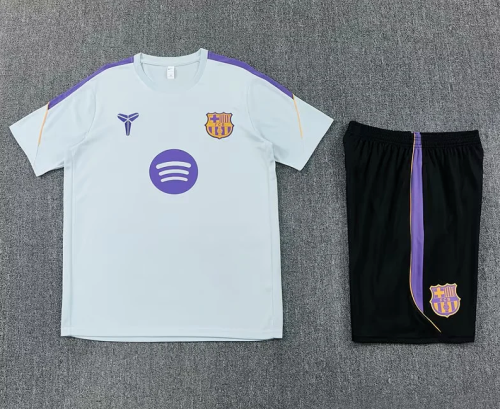 Adult Uniform 2026-2027 Barcelona Light Blue Soccer Training Jersey and Shorts Football Kits