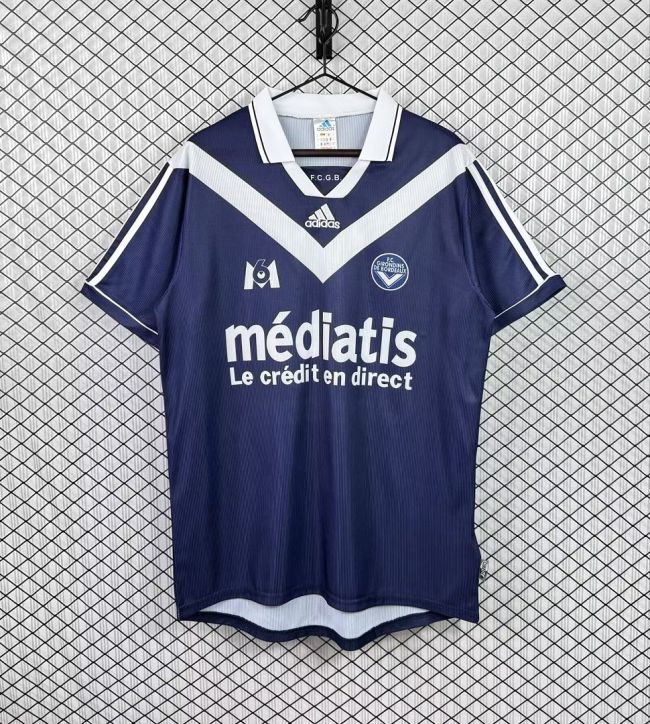 Retro Jersey 1999-2000 FC Girondins de Bordeaux Home Soccer Jersey Vintage Football Shirt