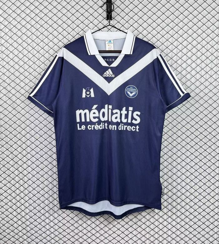 Retro Jersey 1999-2000 FC Girondins de Bordeaux Home Soccer Jersey Vintage Football Shirt