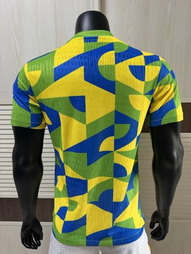Player Version 2026 Brazil Blue/Yellow/Green Soccer Training Jersey Brasil Camisetas de Futbol