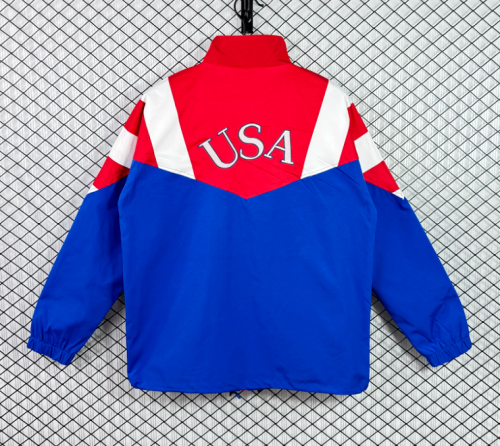 Retro Jacket 1994 USA Blue Soccer Windbreaker Jacket Football Jacket