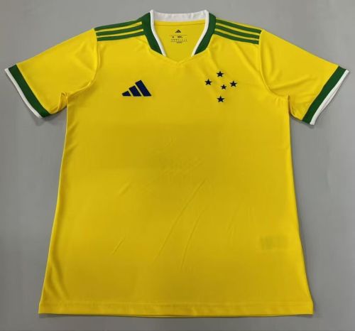 Fan Version 2026-2027 Cruzeiro Yellow Football Shirt Soccer Jersey