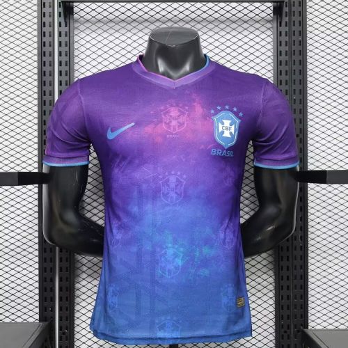 Player Version 2026 Brazil Purple/Blue Soccer Jersey Brasil Camisetas de Futbol