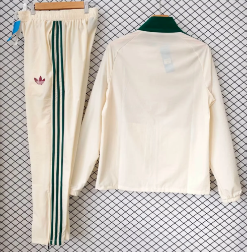 2026-2027 Algeria Light Yellow Soccer Windbreaker Tracksuit Jacket Football Jacket and Pants