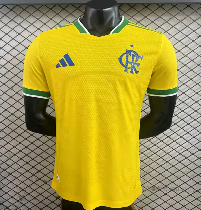 Player Version 2026-2027 Flamengo Yellow Soccer Jersey Football Shirt