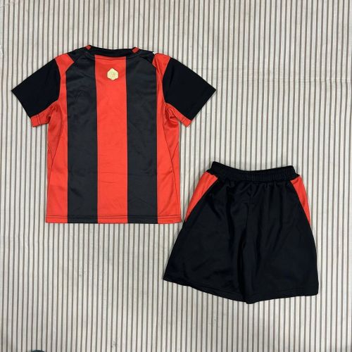 Youth Uniform Kids Kit 2026-2027 AC Milan Home Soccer Jersey Shorts Child Football Set