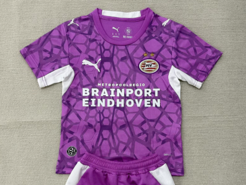 Fan Version 2025-2026 PSV Eindhoven Purple Goalkeeper Soccer Jersey Football Shirt