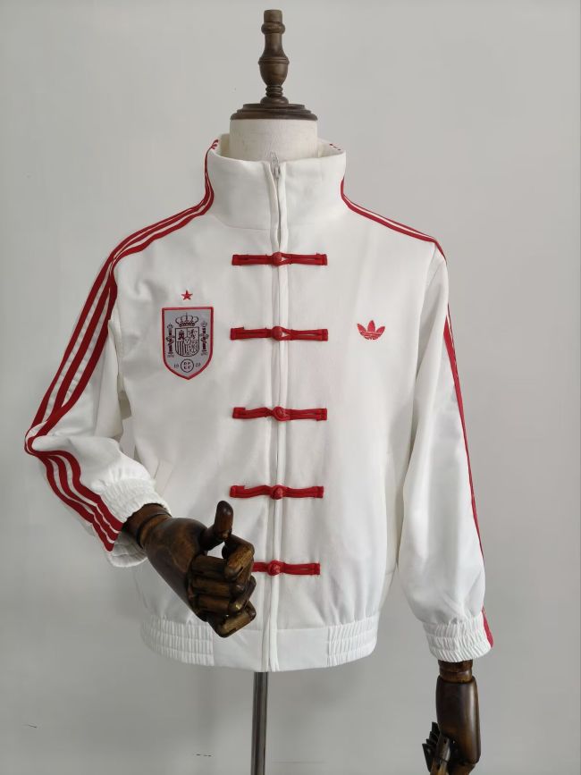 2026-2027 Spain White Tang suit Soccer Jacket Football Jacket