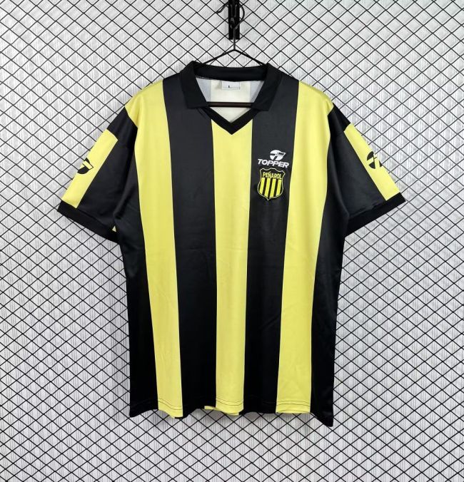 Retro Jersey 1987 Club Atlético Peñarol Home Soccer Jersey Vintage Penarol Football Shirt
