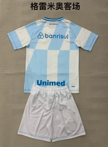 Youth Uniform Kids Kit 2026-2027 Gremio Away Soccer Jersey Shorts Child Football Set