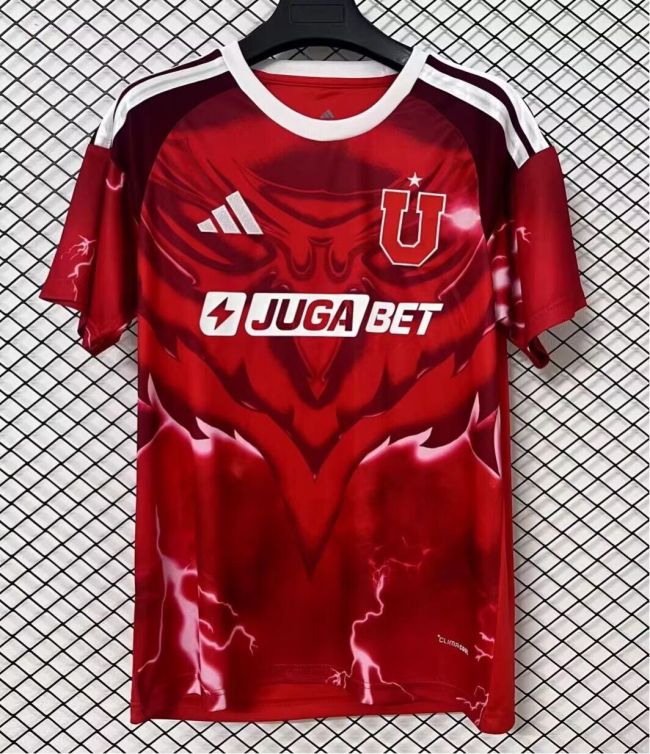 Fans Version 2026-2027 Club Universidad de Chile Third Away Red Soccer Jersey Football Shirt