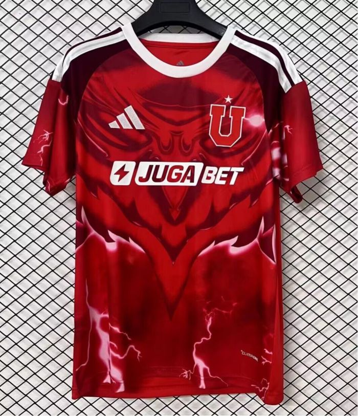 Fans Version 2026-2027 Club Universidad de Chile Third Away Red Soccer Jersey Football Shirt
