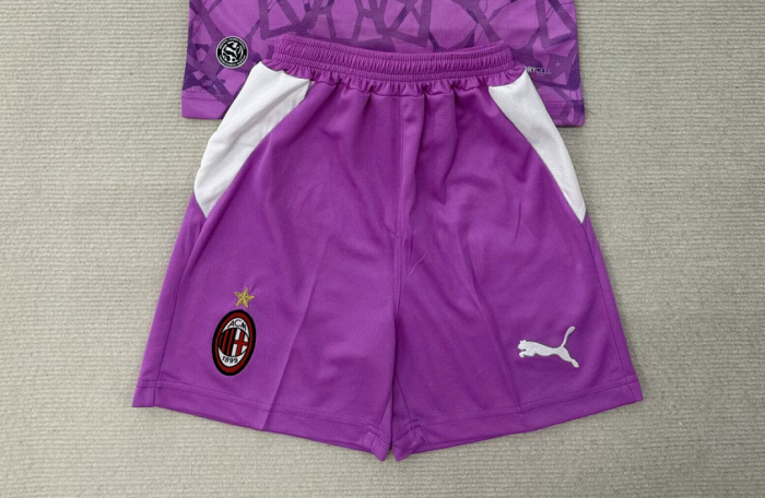 Fan Version 2026-2027 AC Milan Purple Goalkeeper Soccer Shorts Football Shorts