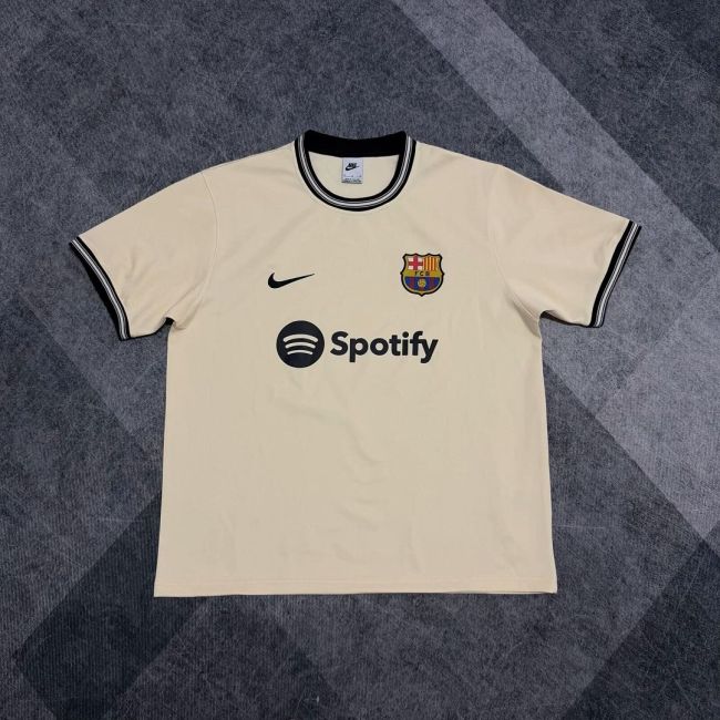 Barca Camisetas de Futbol Fans Version 2025-2026 Barcelona Grey Soccer Sweater